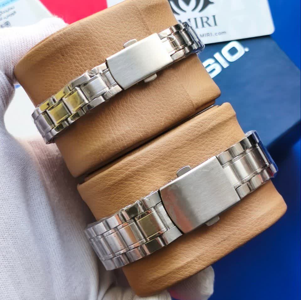 ست ساعت مچی زنانه و مردانه کاسیو CASIO صفحه سبز کدc37 + جعبه