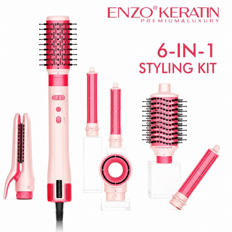 سشوار چرخشی 1500 وات انزو پروفیشینال مدل EN-508 6in1