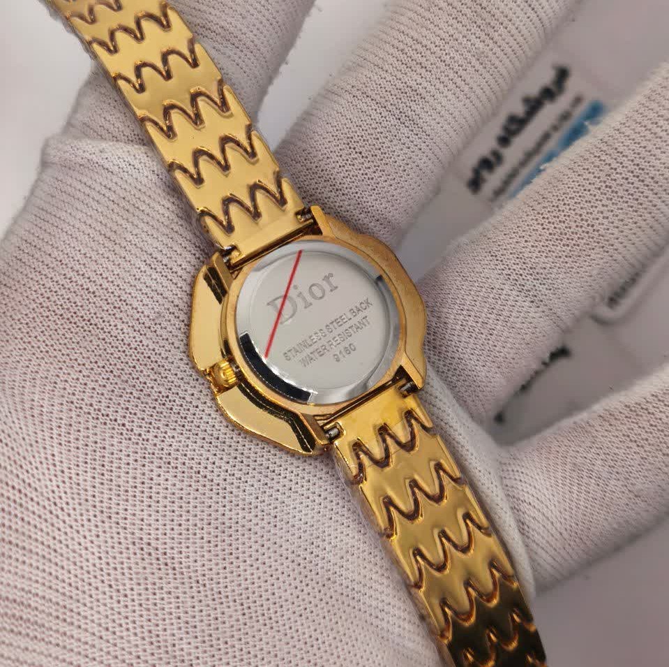 ساعت مچی زنانه دیور Dior استیل طرح گل صفحه مشکی