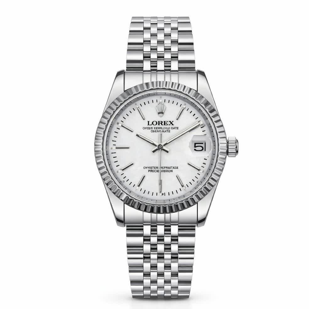 ساعت مچی زنانه رولکس ROLEX نقره ای سفید درجه یک