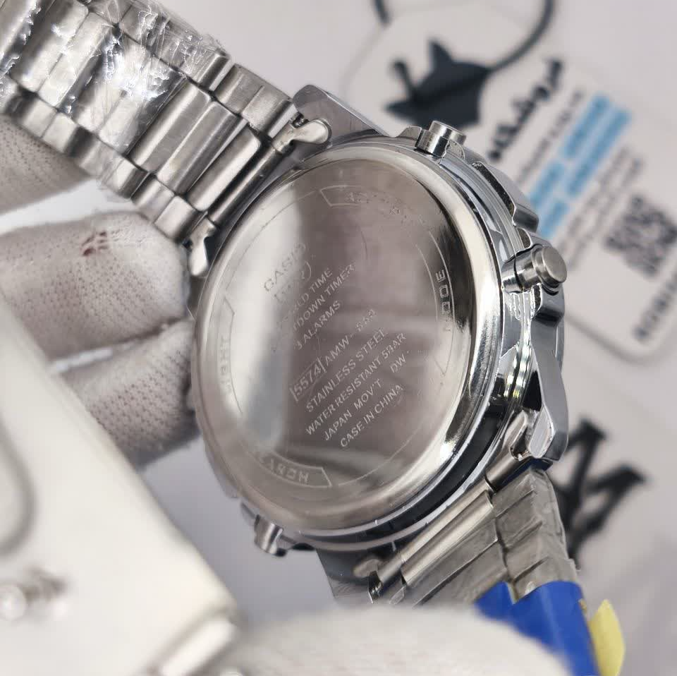 ساعت مچی عقربه ای و دیجیتال کاسیو CASIO صفحه سفید