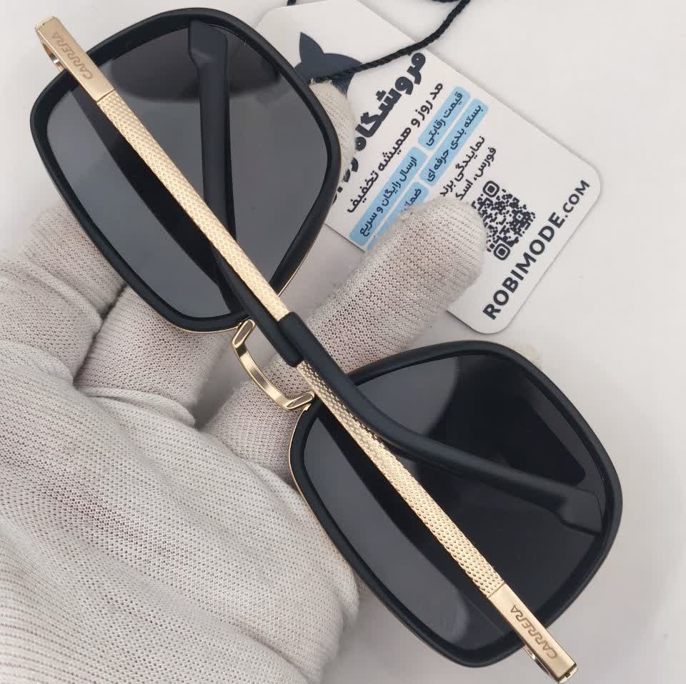 عینک آفتابی مردانه کاررا CARRERA ایتالیا استاندارد مدلC7 فریم طلایی + باکس
